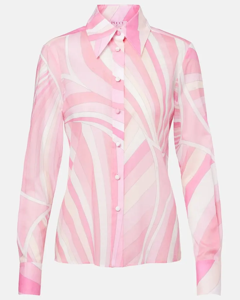 Emilio Pucci Camicia Iride in cotone Multicolore