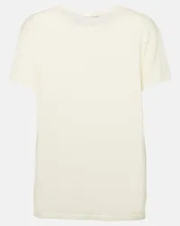 The Row T-shirt Foz in maglia di cashmere Bianco