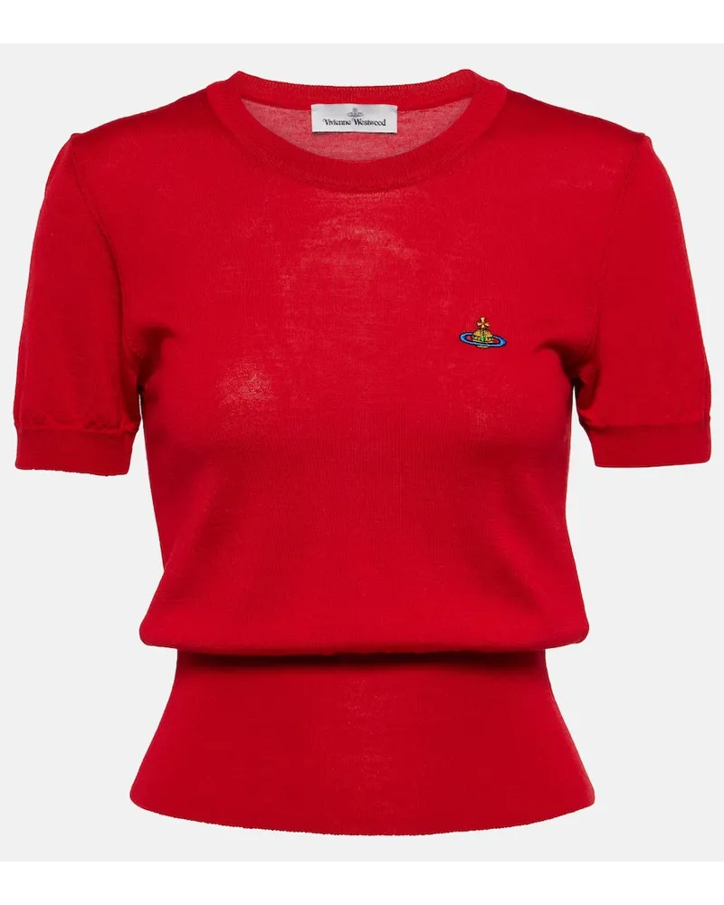Vivienne Westwood Top Bea in misto lana Rosso