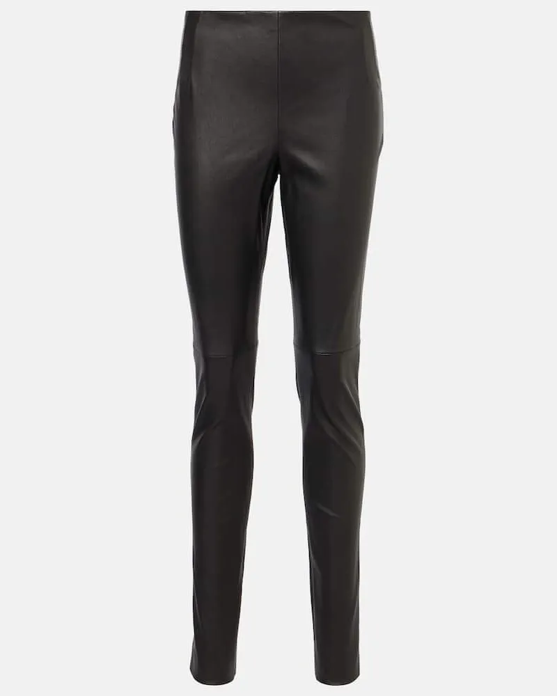 The Row Pantaloni skinny Lakun in pelle Nero