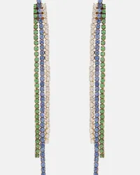 SHAY Orecchini Triple Thread Drop in oro 18kt con diamanti Multicolore