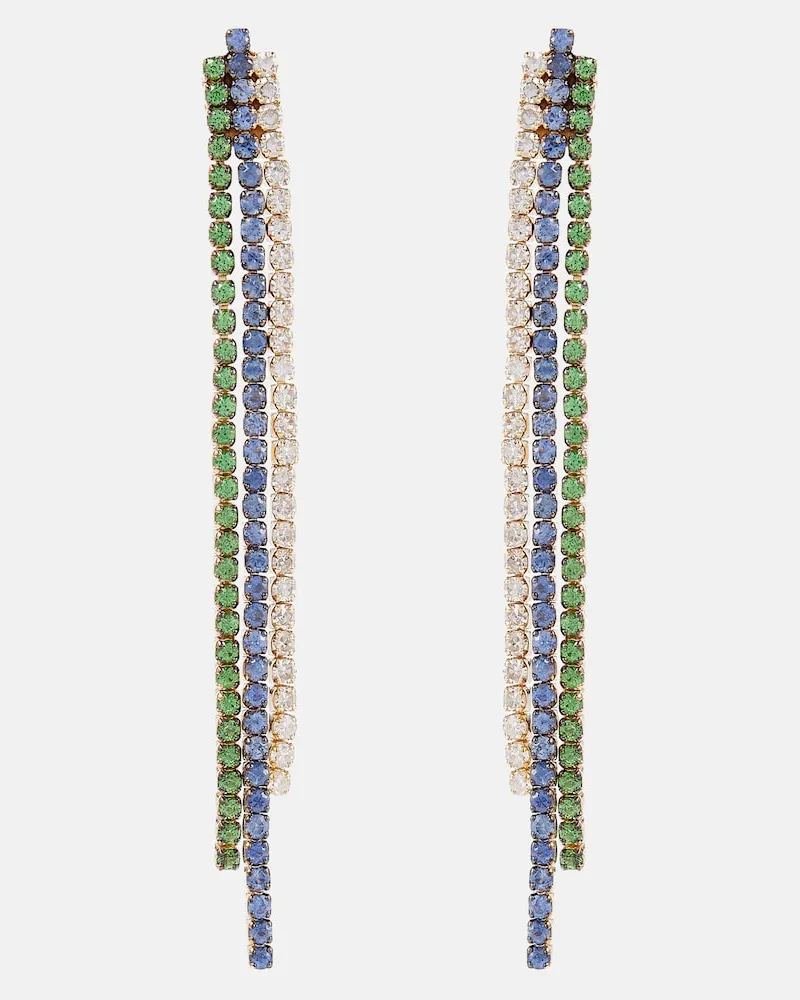 SHAY Orecchini Triple Thread Drop in oro 18kt con diamanti Multicolore