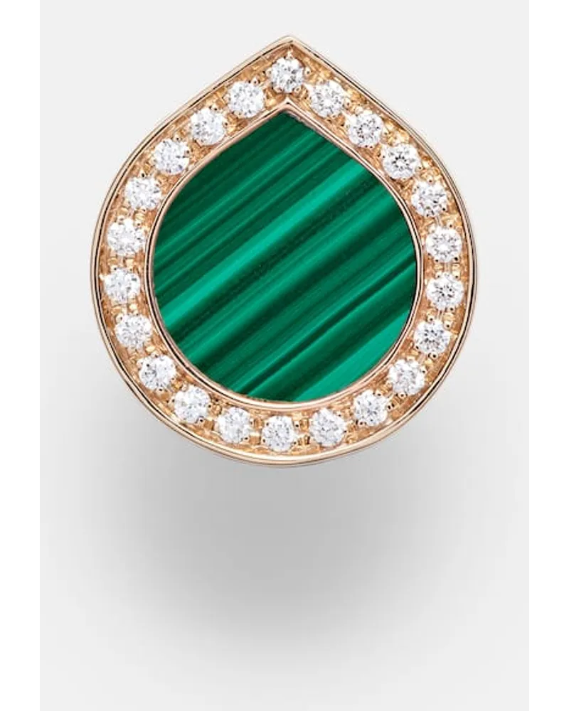 Repossi Orecchino singolo in oro rosa 18kt con malachite e diamanti Oro