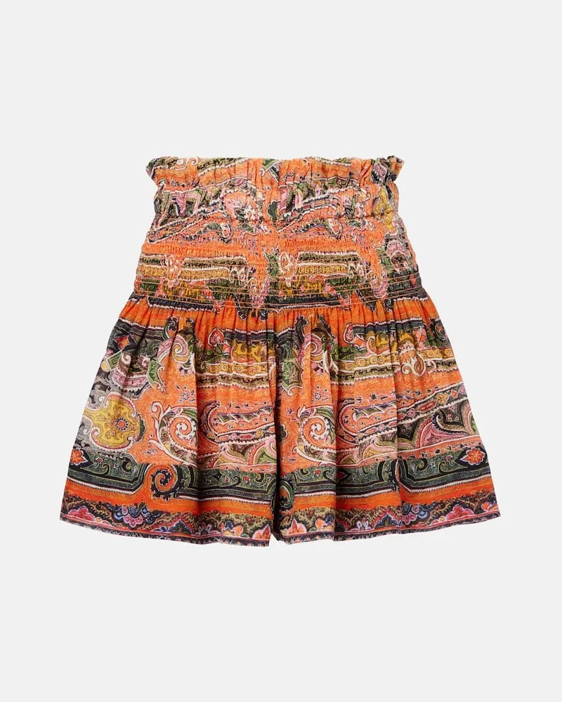 Isabel Marant Shorts Maelly in voile di seta con stampa paisley Multicolore
