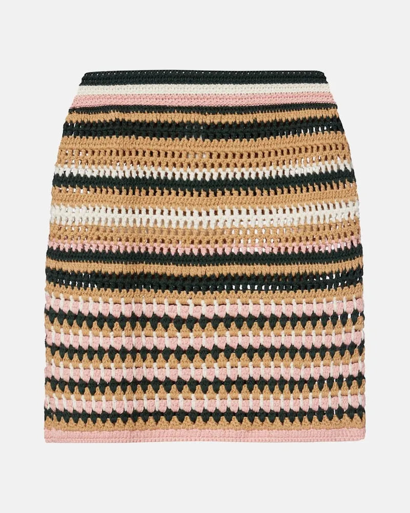 The Upside Minigonna in crochet di cotone Multicolore