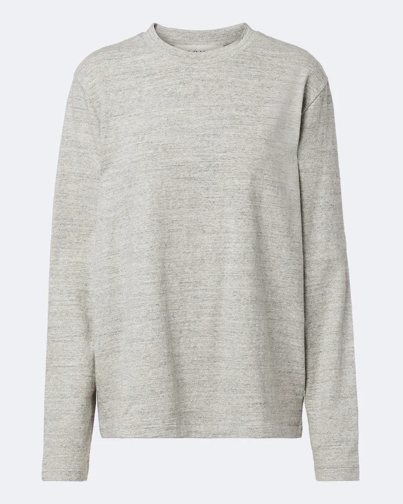 Róhe Róhe T-shirt in jersey di cotone mouliné Grigio