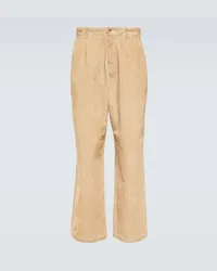 Our Legacy Pantaloni Borrowed in cotone e lino Beige