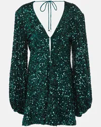 ROTATE Birger Christensen Miniabito con paillettes Verde