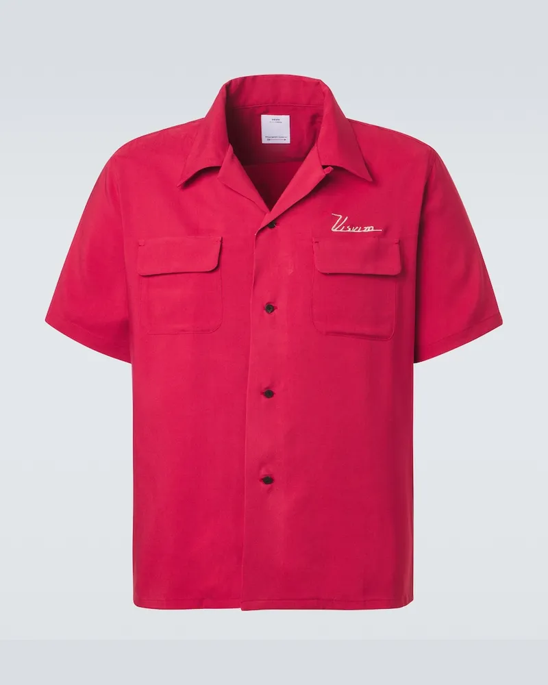 Visvim Camicia bowling Judd in canvas Rosso