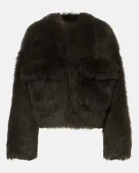 Bottega Veneta Giacca cropped in shearling Marrone