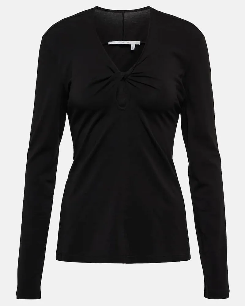 Proenza Schouler Top in misto cotone Nero