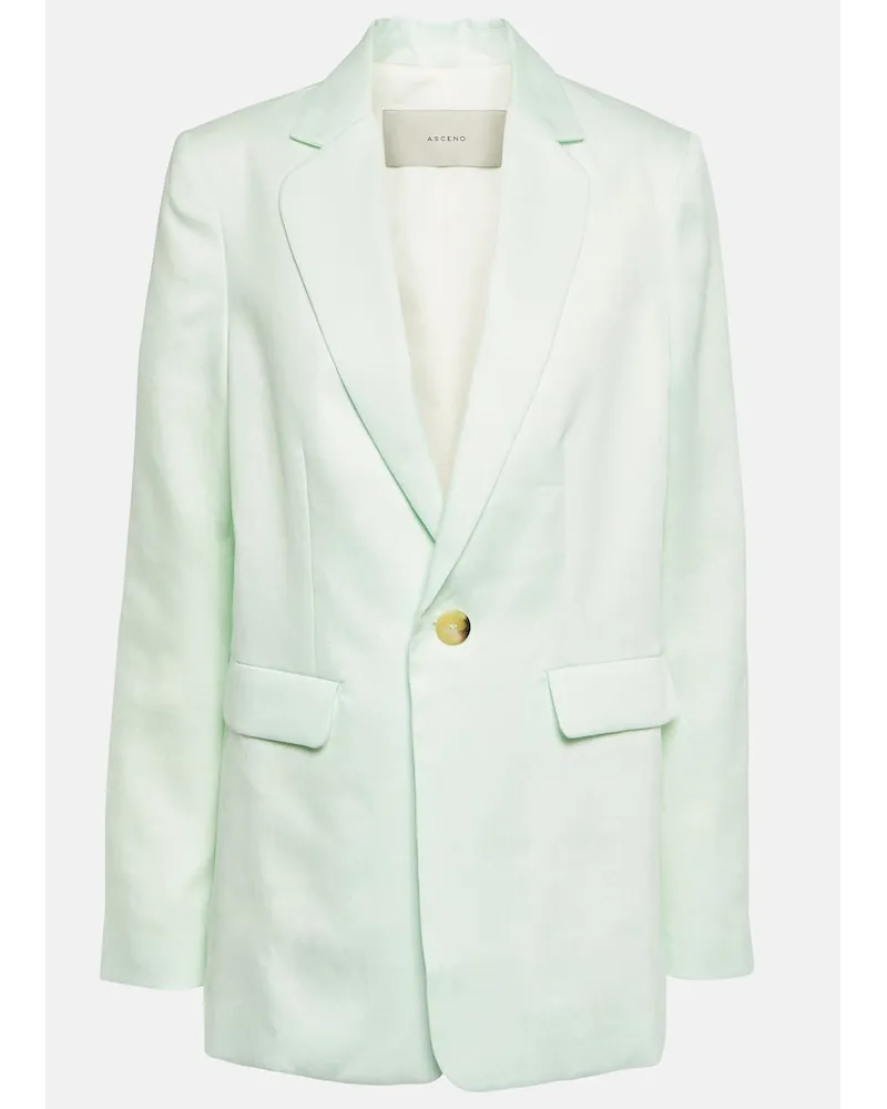 ASCENO Blazer Azores in lino Verde