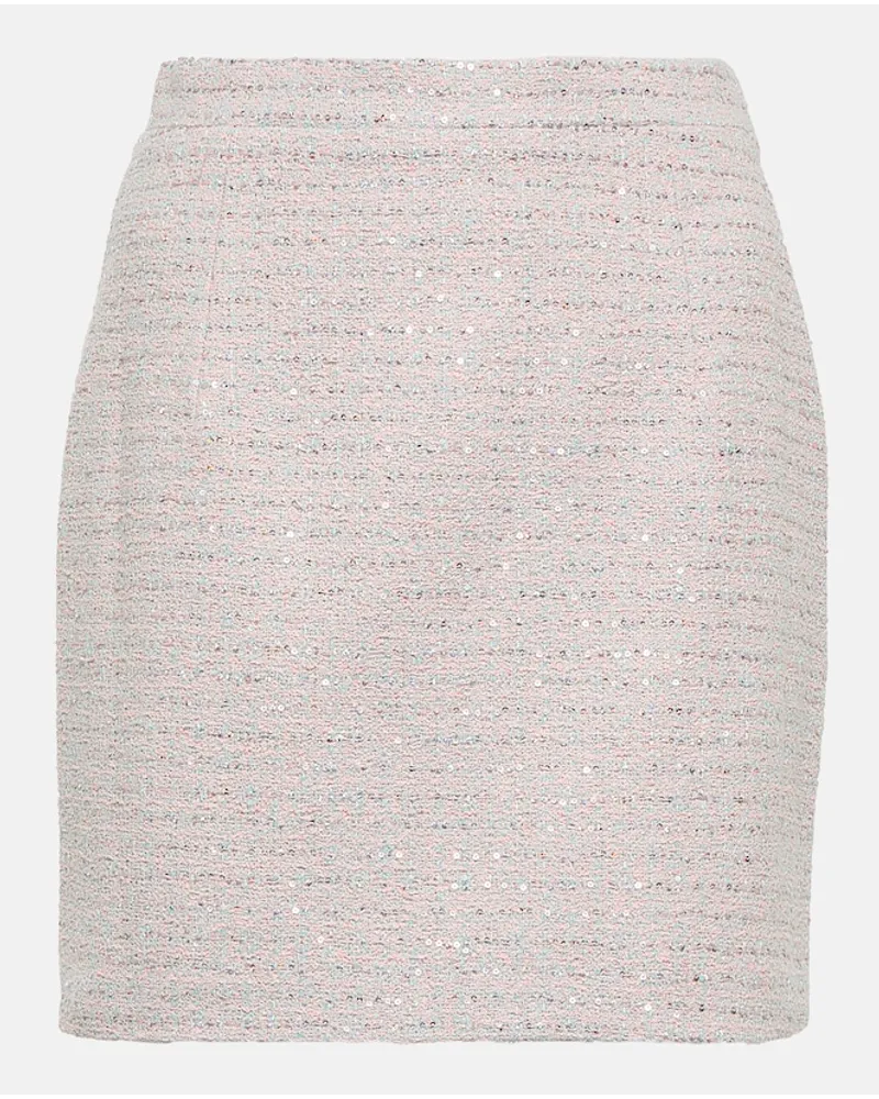Alessandra Rich Minigonna in tweed con paillettes Multicolore