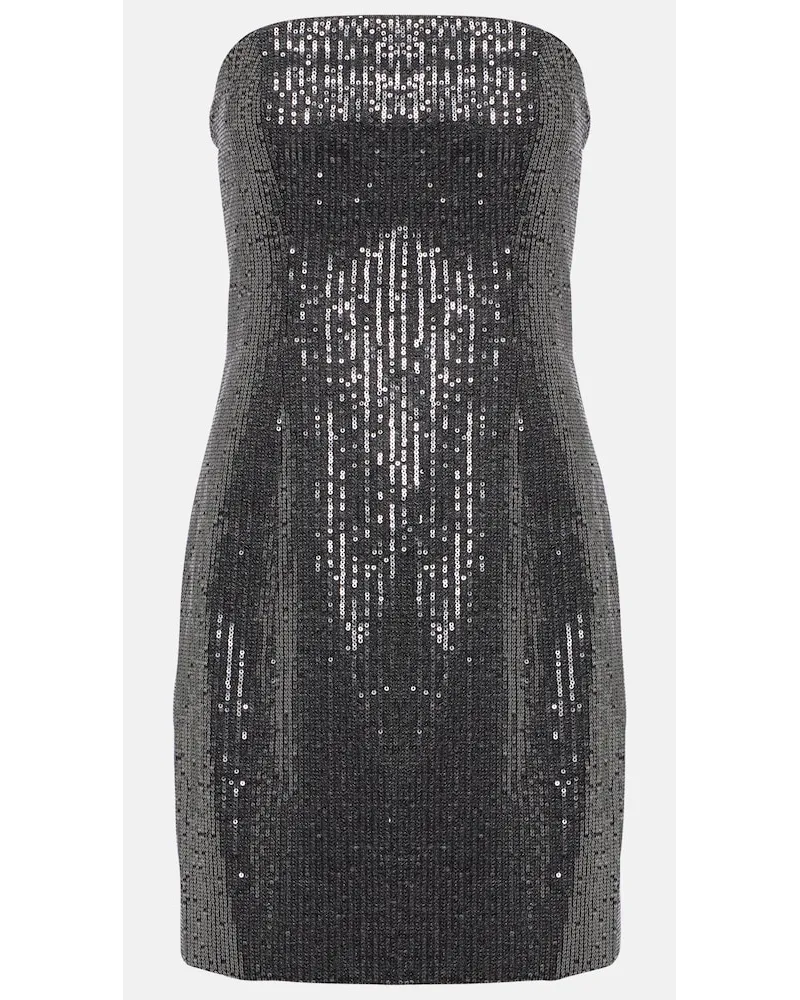 ROTATE Birger Christensen Miniabito in twill di cotone Nero