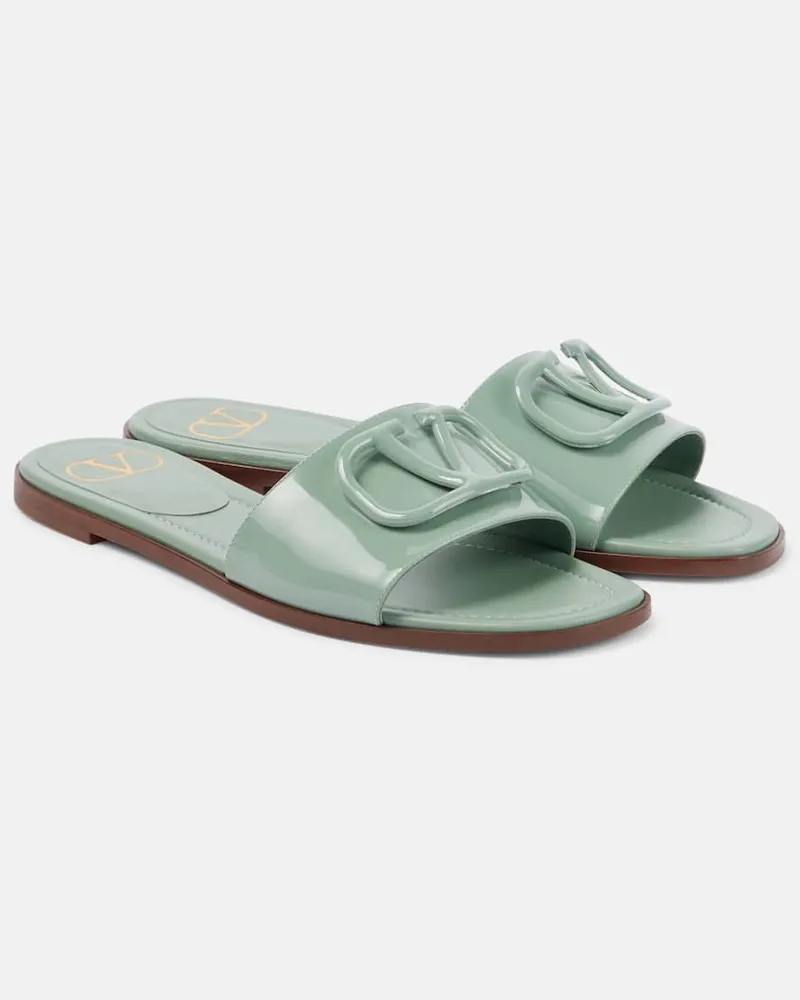 Valentino Garavani Sandali VLogo Signature in vernice Verde