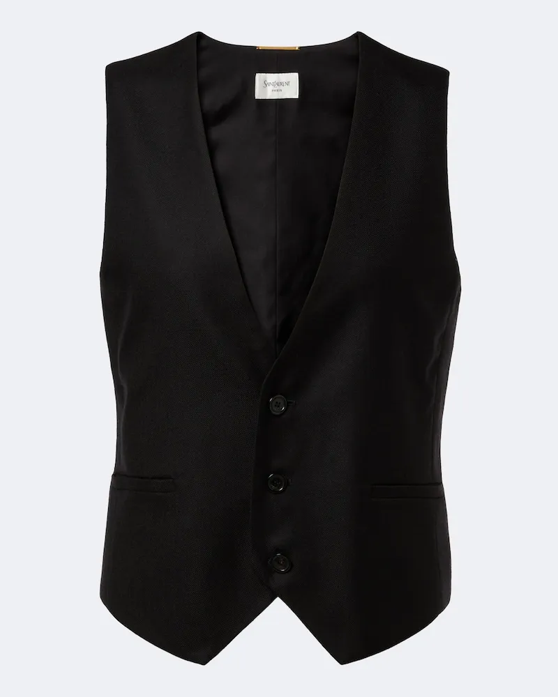 Saint Laurent Gilet in cashmere Nero