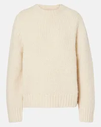 Jil Sander Pullover in misto mohair e lana Bianco