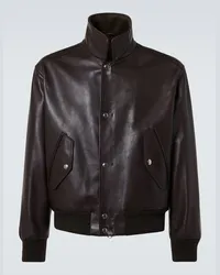 Loro Piana Bomber Johnnie in pelle Marrone