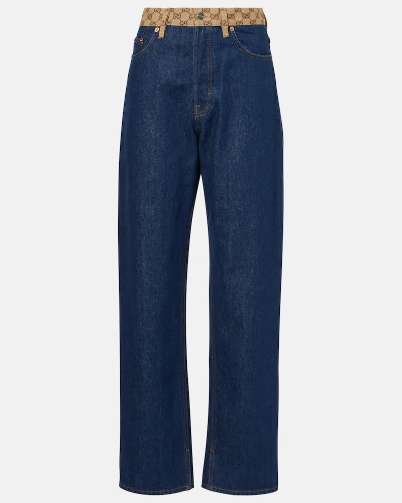 Gucci Jeans a gamba larga e a vita alta Blu