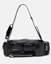 Balenciaga Borsa a spalla Superbusy XS in pelle Nero