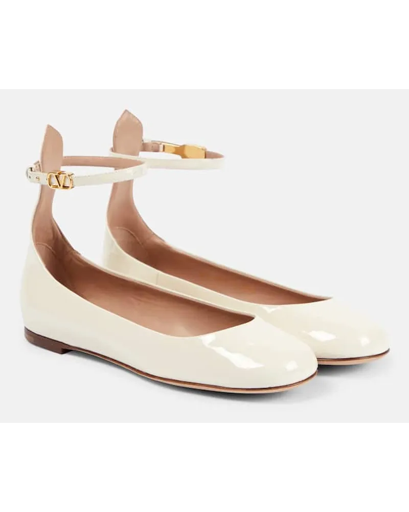 Valentino Garavani Ballerine Tan-Go in vernice Bianco