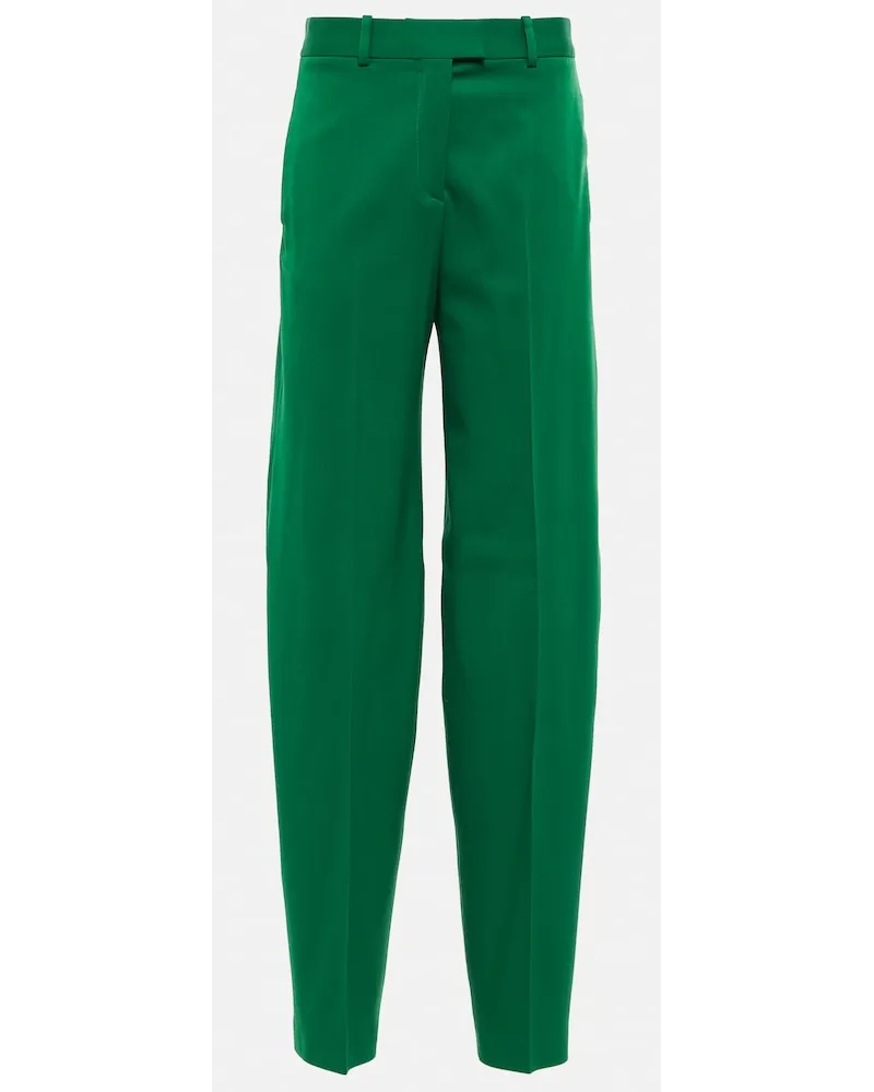 ATTICO Pantaloni in misto lana a gamba larga Verde