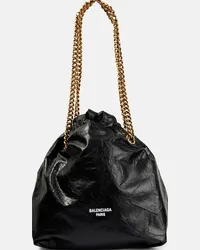 Balenciaga Borsa Crush Small in pelle Nero