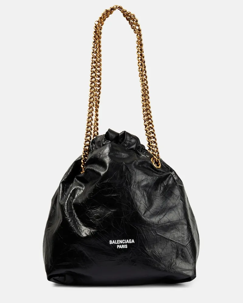 Balenciaga Borsa Crush Small in pelle Nero