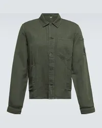 C.P. Company Camicia in cotone e lino Verde