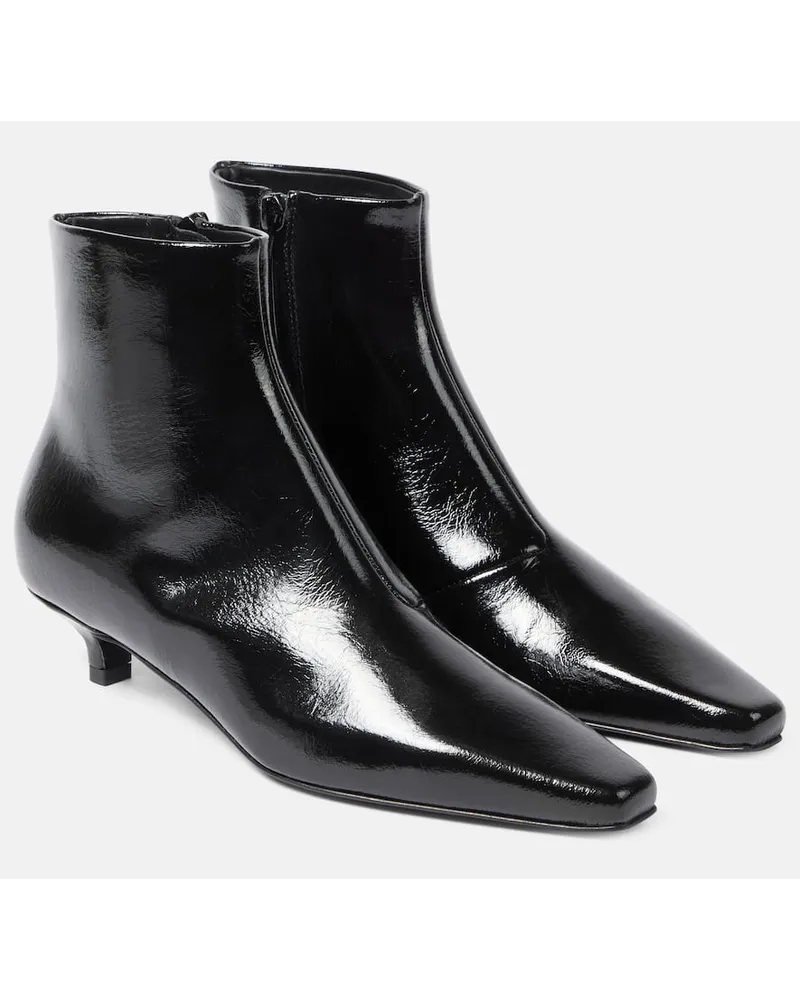 Totême Stivaletti The Slim in pelle Nero