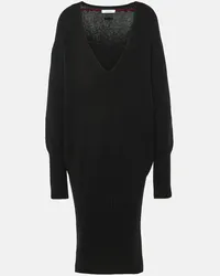 Ferragamo Abito midi in misto cashmere Nero