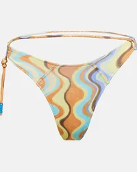 Jacquemus Slip bikini Le Bas de Maillot Barco con stampa Multicolore