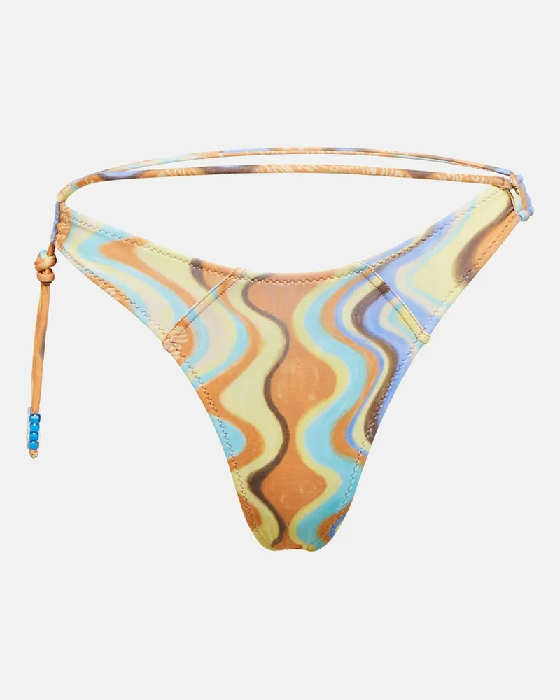 Jacquemus Slip bikini Le Bas de Maillot Barco con stampa Multicolore