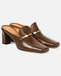 TOD'S Mules in pelle Marrone