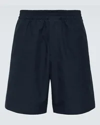 Bottega Veneta Shorts in canvas di cotone Blu