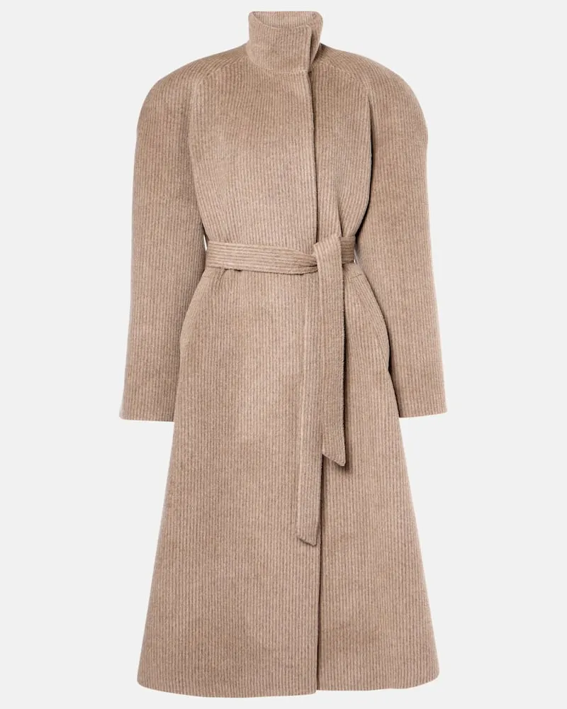 Magda Butrym Cappotto in lana e alpaca Beige