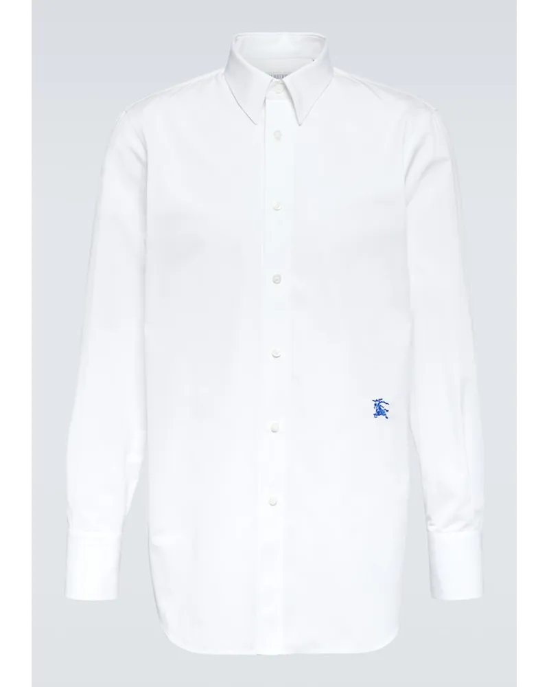 Burberry Camicia Equestrian Knight in cotone Bianco