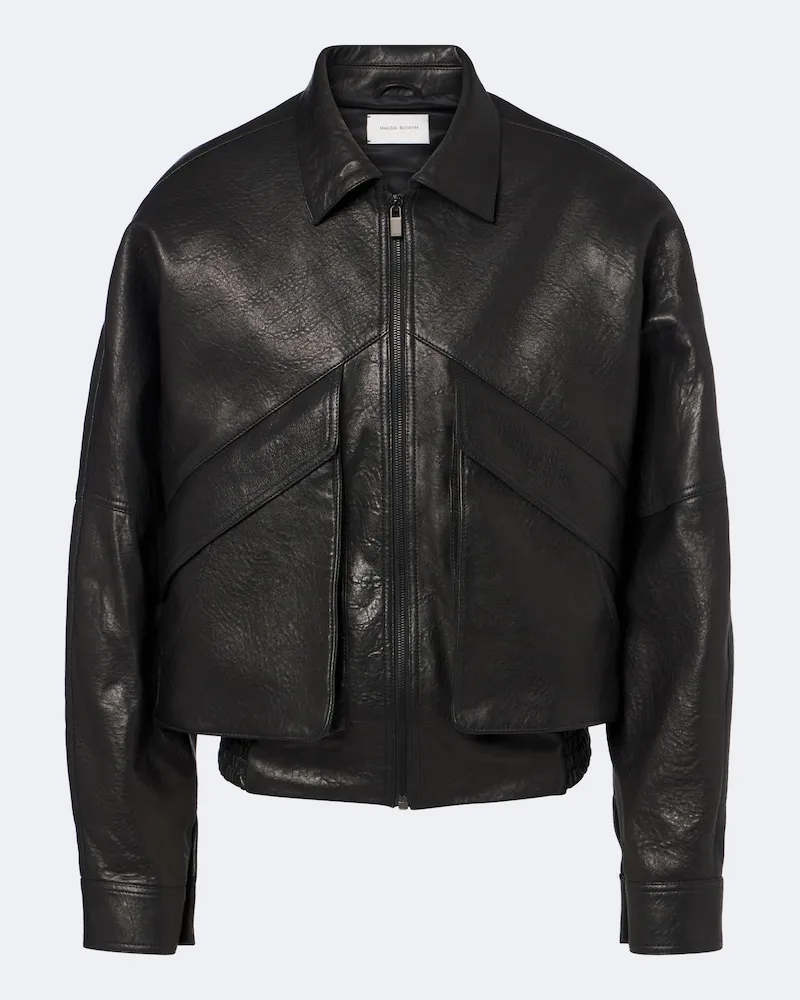 Magda Butrym Giacca blouson in pelle Nero