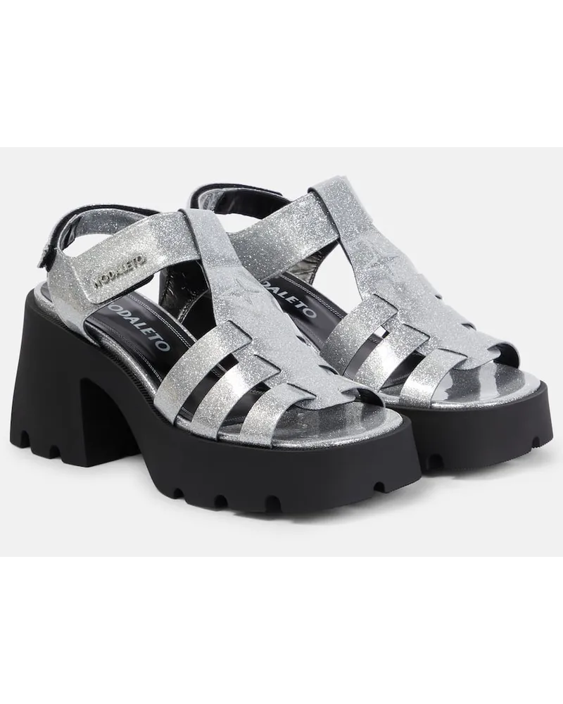 NODALETO Sandali Bulla Emma con glitter e plateau Argento