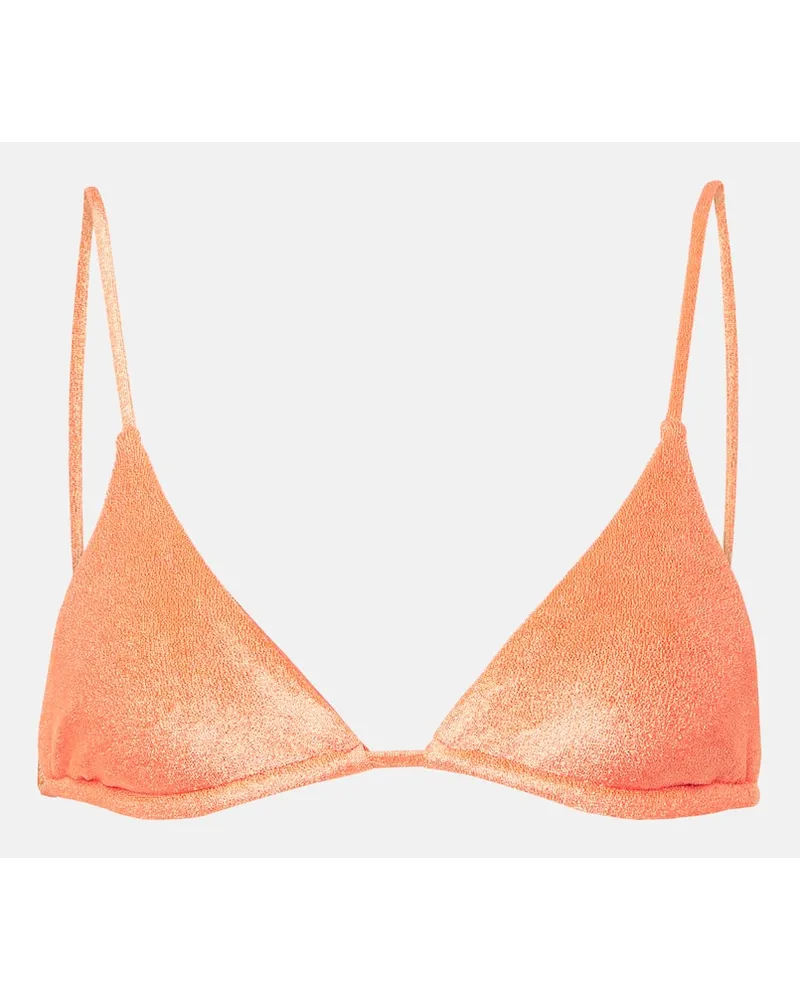 JADE SWIM Top bikini a triangolo Via Arancione