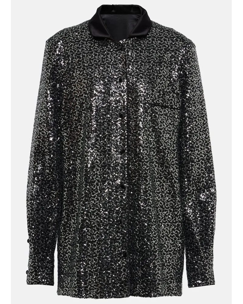 Dolce & Gabbana Camicia con pailettes Nero