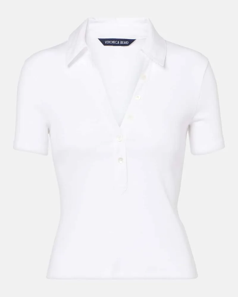 Veronica Beard Top Kearney in misto cotone Bianco