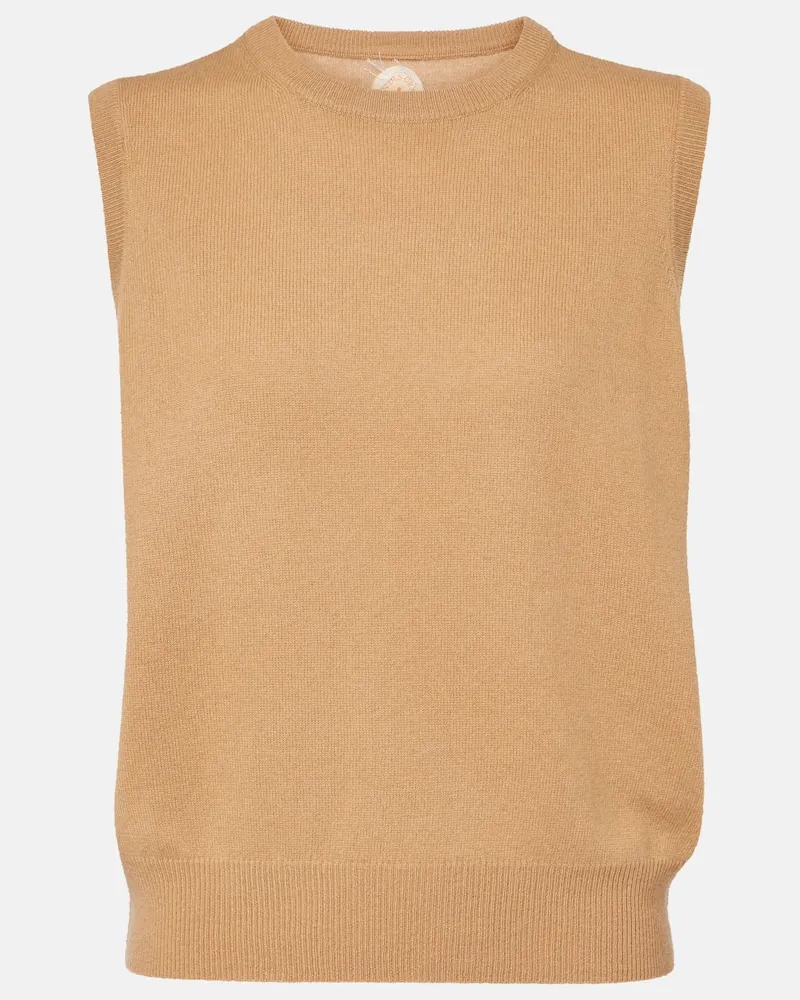 Jardin des Orangers Gilet in lana e cashmere Beige