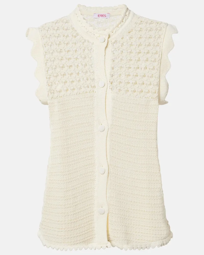Eres Top Aurora in crochet Bianco