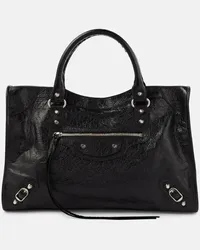 Balenciaga Borsa a spalla Le City Medium in pelle Nero