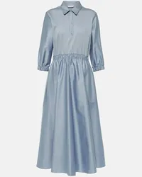 Max Mara Abito midi Maggio in cotone a pieghe Blu