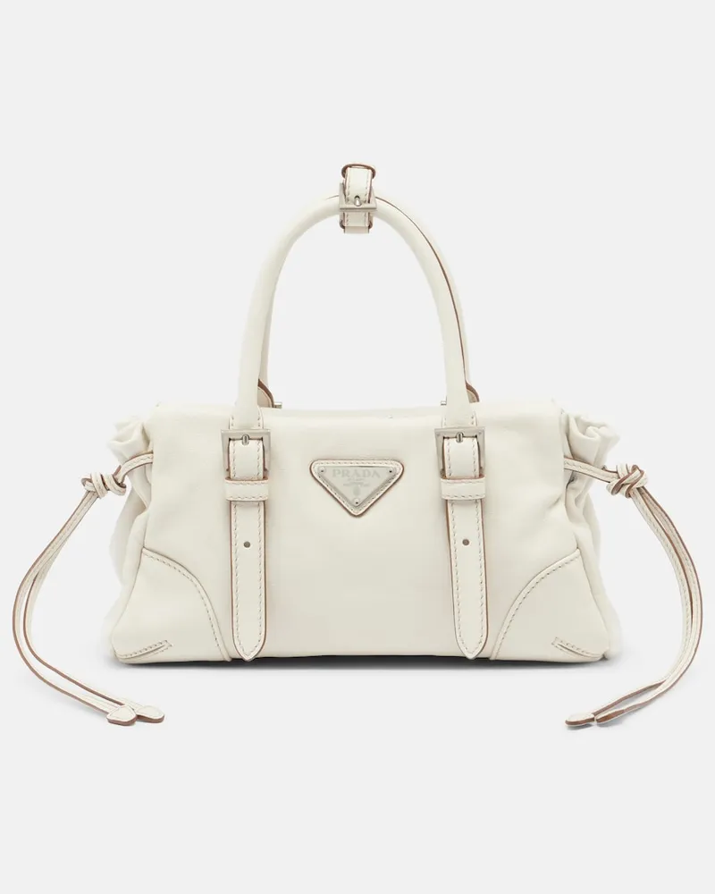Prada Borsa Prada Karin Small in pelle Bianco