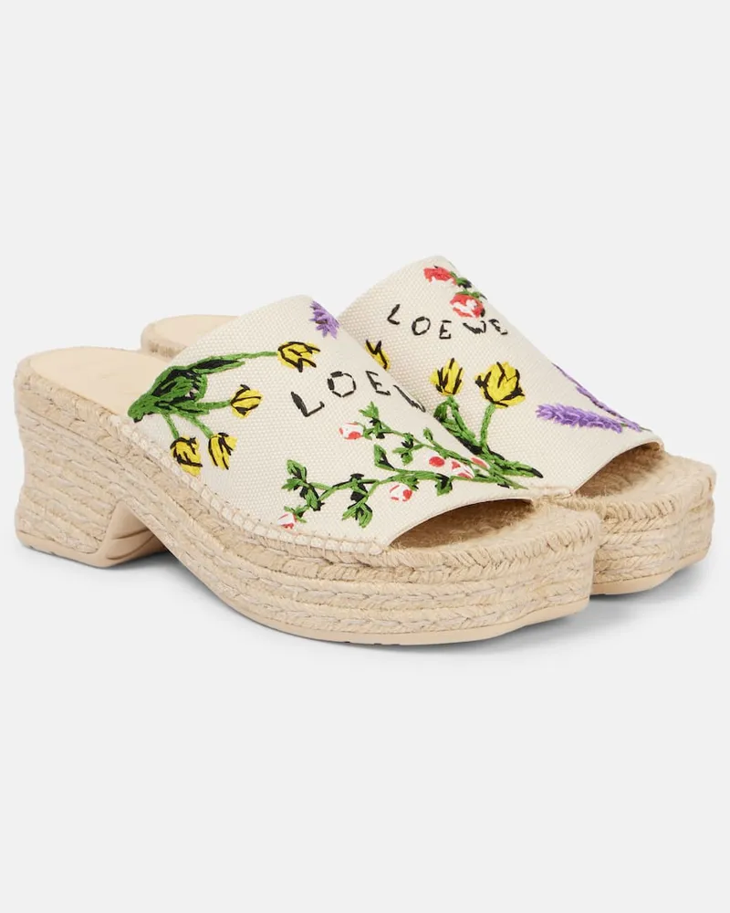 Loewe Paula's Ibiza - Mules Petal 80 Bianco