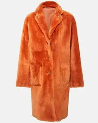 Joseph Cappotto Britanny in shearling e pelle Marrone