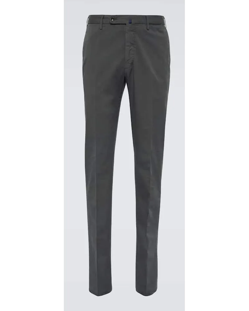 Incotex Pantaloni regular in misto cotone Grigio